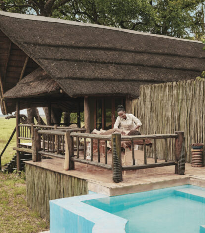 Tented suite with pool at Khwai River Lodge